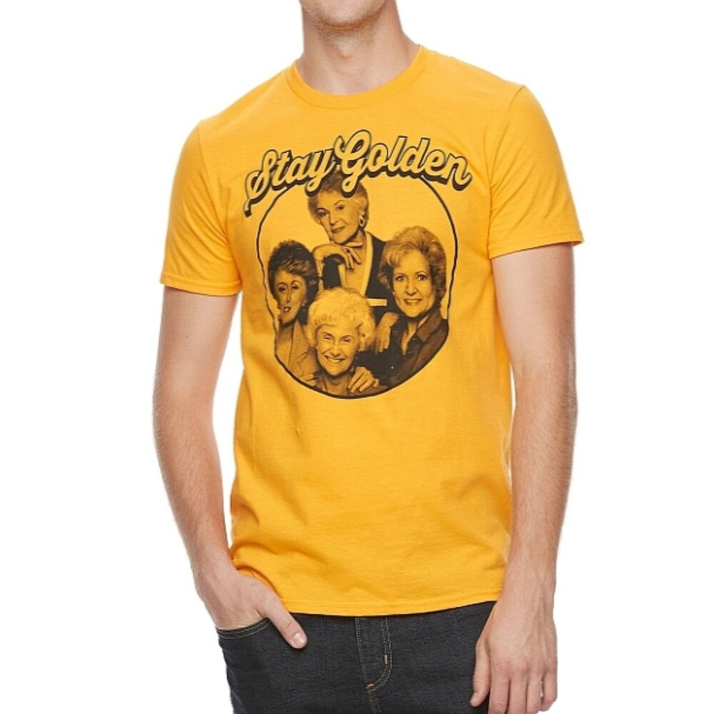 ABC Studios Stay Golden The Golden Girls Tee Funny TV Comedy Vintage T-Shirt S